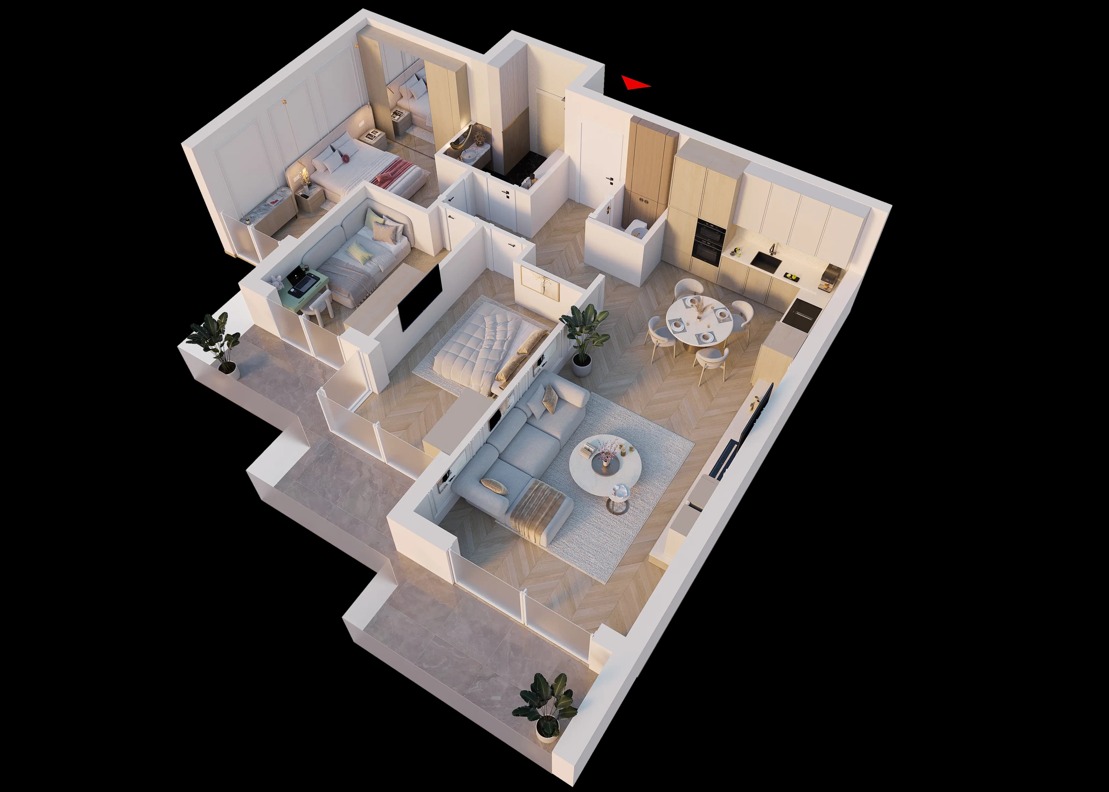 3D prikaz Stan 12