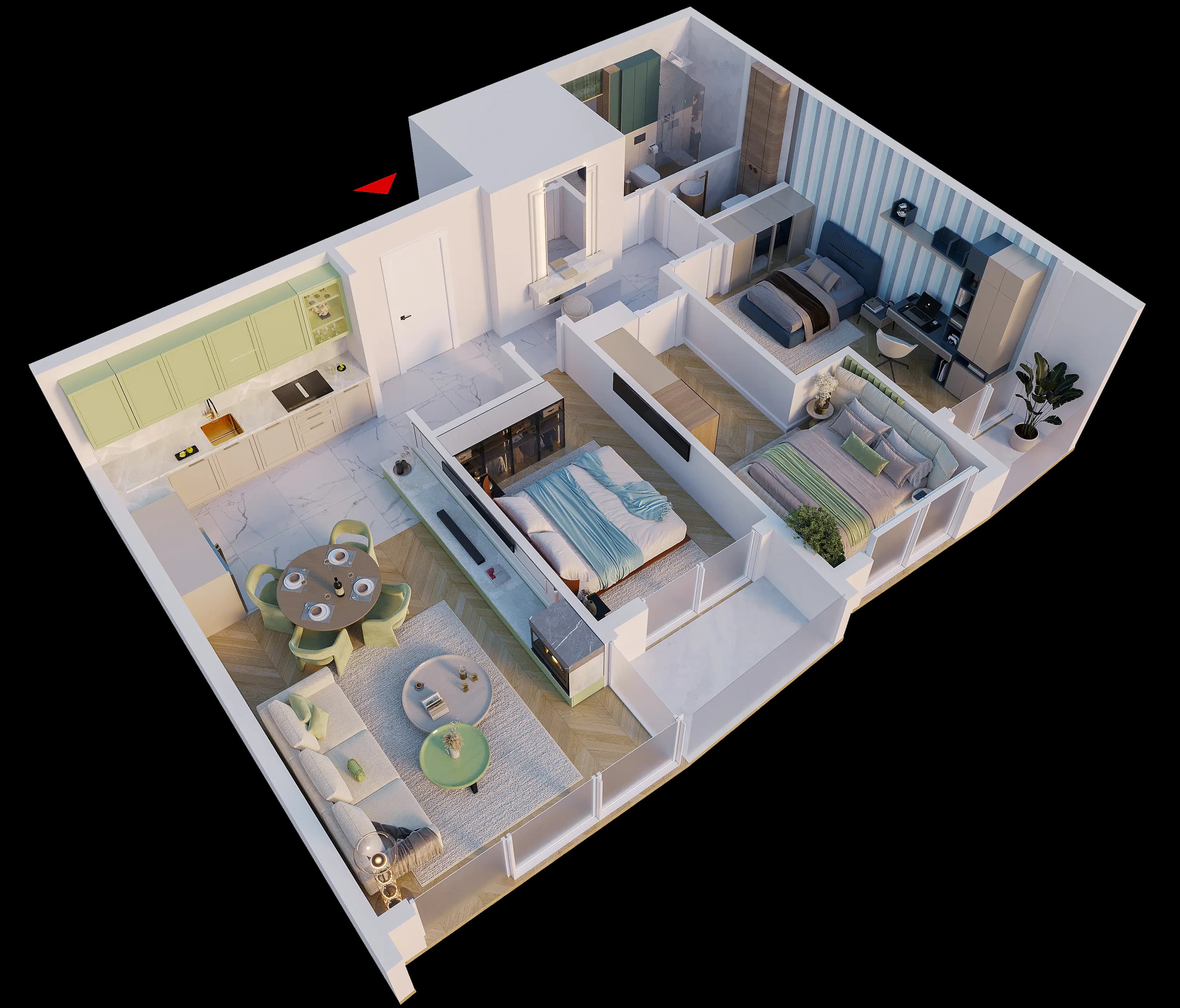 3D prikaz Stan 2